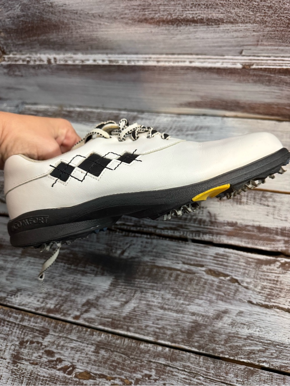 FootJoy White and Black Women's Golf Athletic Shoes - Picture 3 of 7